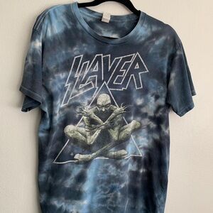 H&M Dark Blue Tie-Dye Slayer Tee